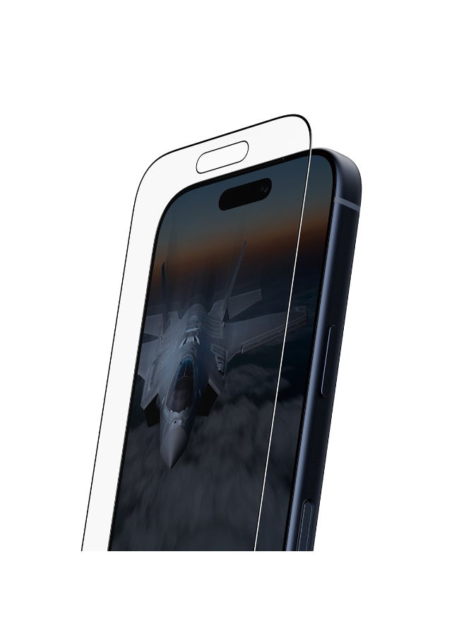 PanzerGlass iPhone 17 Pro Screen Protector 6.3" STEALTH, Full Screen Tempered Glass, Anti-Bluelight, Anti-Reflective, Drop/Scratch Protection, FastFit IN-A-BOX Easy Install -Clear - Image 1