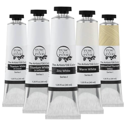 Tusc & Pine Tusc Pine Artist Oil Paint 40 ml Set of 5 Modern White NonYellowing Rich Creamy Consistency Maximum Pigment Load Small Batch Milled Oil Paints Developed for Professional Artists - Image 3