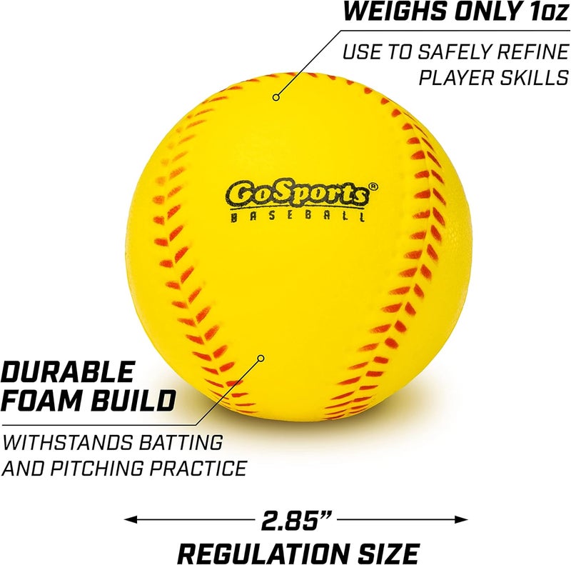 GoSports GoSports Foam Training Baseball 12 Pack  Regulation Size Foam Baseballs for Soft  Safe Throwing Catching and Batting Practice - Image 3