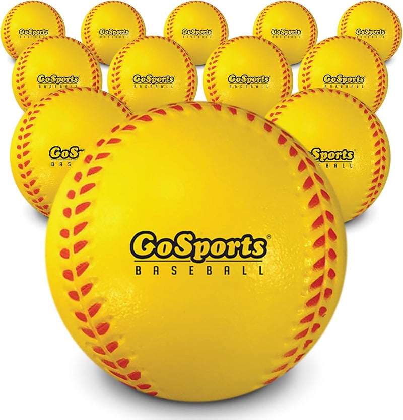 GoSports GoSports Foam Training Baseball 12 Pack  Regulation Size Foam Baseballs for Soft  Safe Throwing Catching and Batting Practice - Image 1