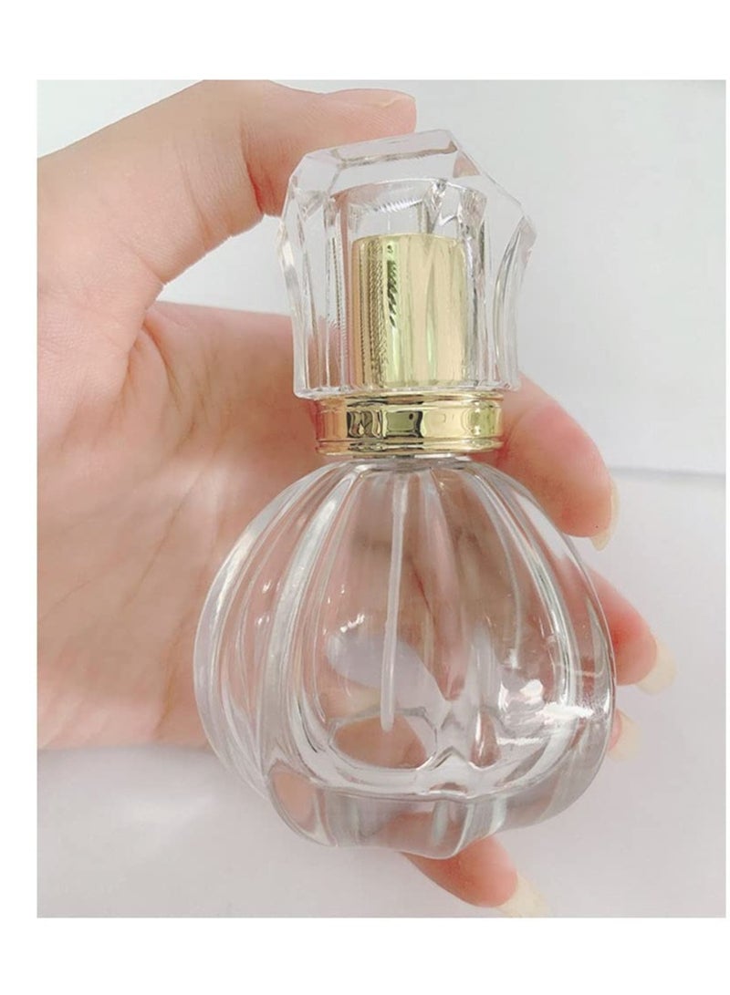 SYOSI Spray Bottle, 50ML 1.7OZ Vintage Pumpkin Shape, Empty Refillable Clear Glass Perfume Bottle Fine Mist Spray Perfume Bottle Sprayer Makeup Cosmetic Containers, Bottle Travel Press Perfume (1Pcs) - Image 3