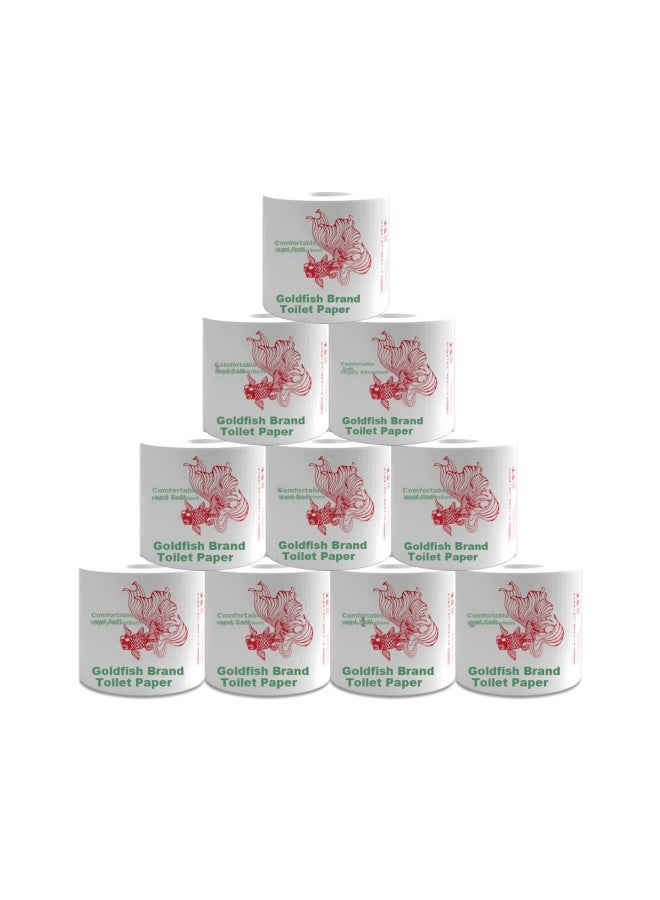 Goldfish Classic 3-ply 180g X 10 Rolls Eco-friendly Small Toilet Paper Ultra-soft And Wet-resistant - Image 3