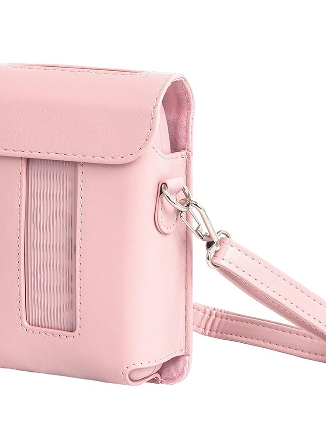 O Ozone Protective Case for Fujifilm Instax Mini Link 3 Printer, PU Leather Mini Link 3 Smartphone Printer Carrying Case with Adjustable Shoulder Strap - Pink  - Image 1