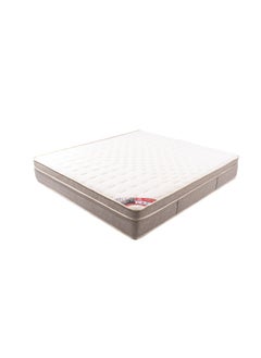 Almutlaq Furniture Arabian Classique - High Quality Foam Mattress With Pocket Springs For Comfort And Restful Night's Sleep - Single Size 200x100x30 CM - Colour White/Grey  - Image 1