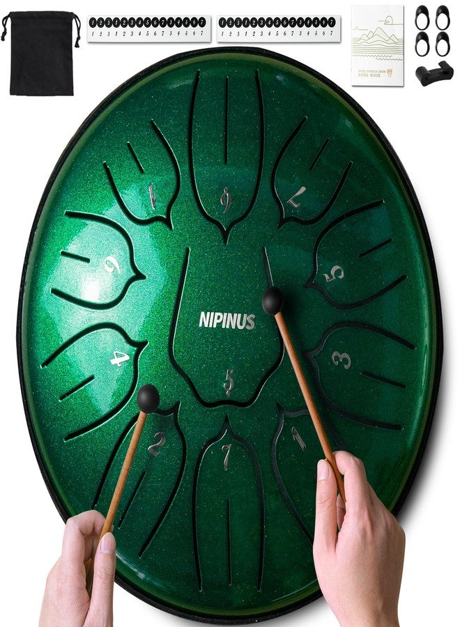 NIPINUS Steel Tongue Drum 6 Inch 11 Notes,Steel Hand Drum,Drum Percussion for Meditation Yoga Musical Education - Image 1