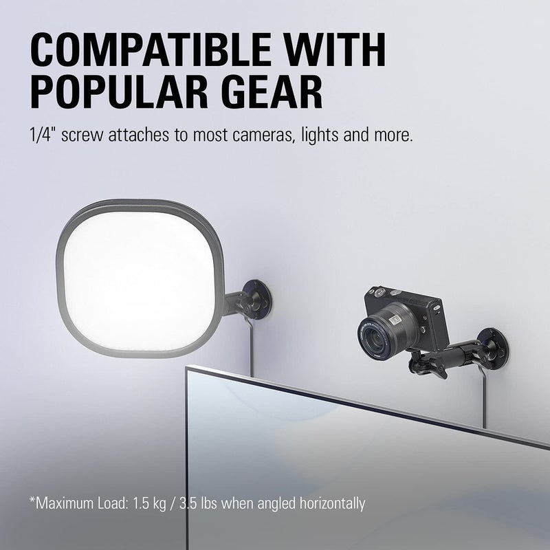 Elgato Wall Mount â€“ Sturdy Horizontal Articulated Arm with 1/4 inch Thread for Easy Mounting and Adjusting of Lights, Cameras, and Microphones, Perfect for Streaming, Videoconferencing, Studios - Image 4