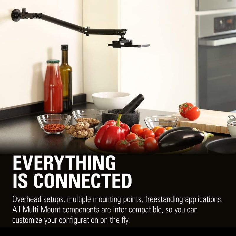 Elgato Wall Mount â€“ Sturdy Horizontal Articulated Arm with 1/4 inch Thread for Easy Mounting and Adjusting of Lights, Cameras, and Microphones, Perfect for Streaming, Videoconferencing, Studios - Image 5