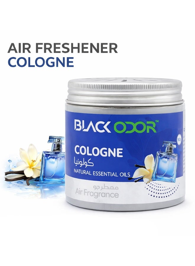 BLACK ODOR Cologne Car Air Freshener Gel with Natural Essential Oils, Non Toxic 100% Spill Proof Long Lasting Air Fragrance for Car Cup Holder Dashboard Home Office Bedroom Living Room - Image 1