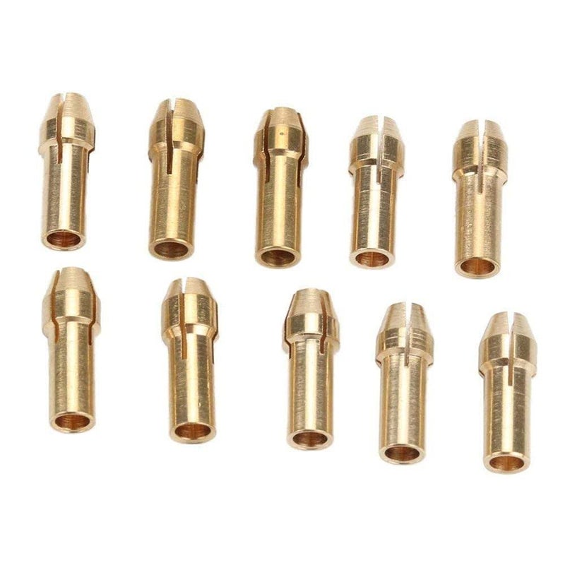 DIY Crafts Diy Crafts 11275 13012 Brass Collet Tools for Dremel Collet Set 0.5-32mm Shank With Screw Nut, Multicolor, Pack of 10  - Image 3