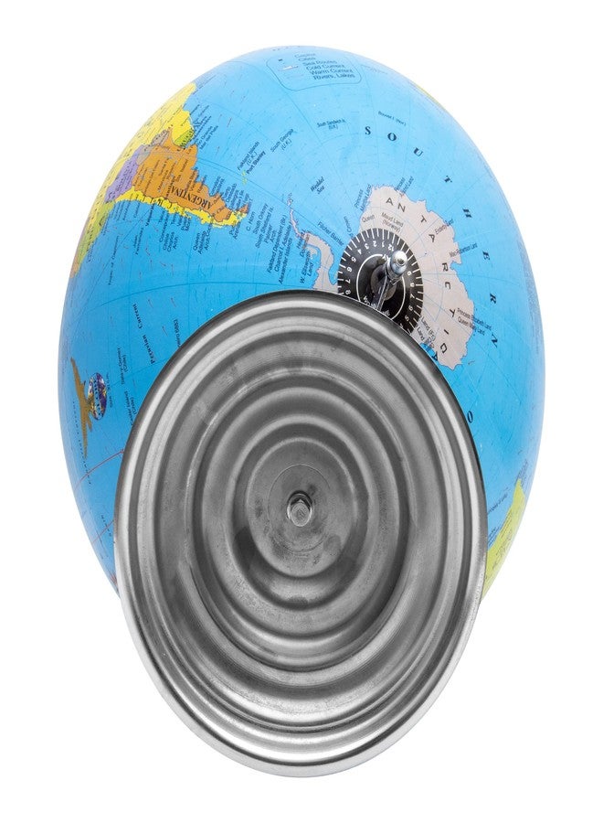 Mummy PleaseSTEM & STEAM Educational,Decorative Spinning Political Educational Laminated Rotating World Globe【MADE IN INDIA】【10" Chrome with Magnifier】 - Image 4
