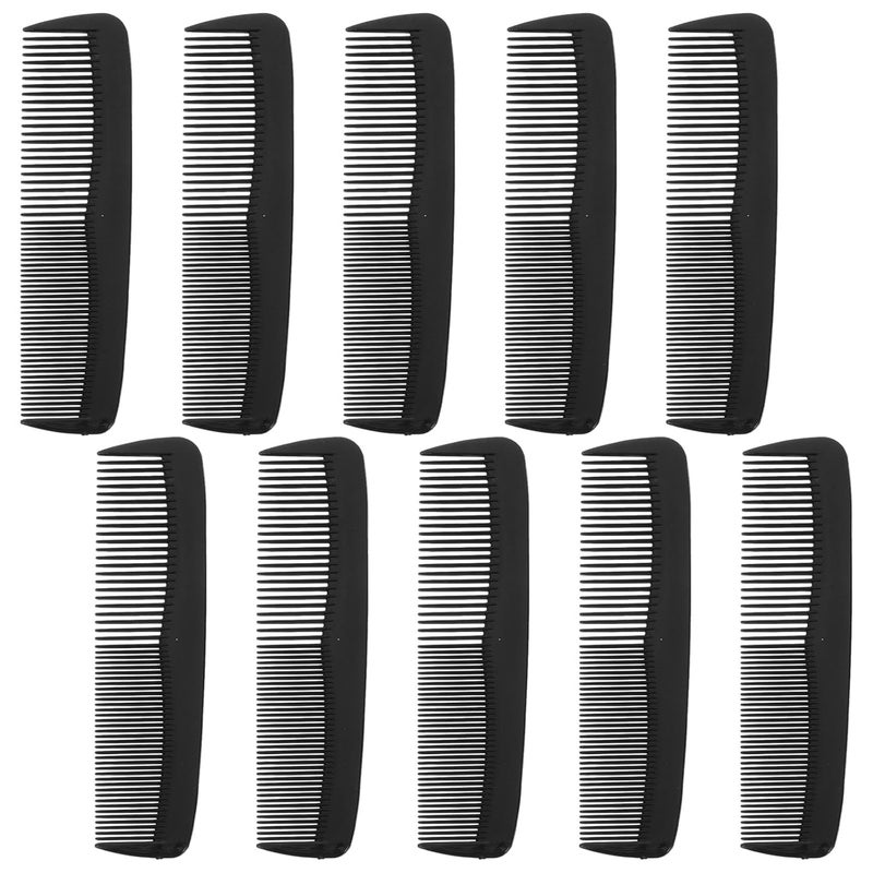 ABOOFAN 50pcs Black Mini Portable Hair Combs Thickened Pp Detangling Tooth Combs for Barber Salon Stylist Travel Use - Image 1