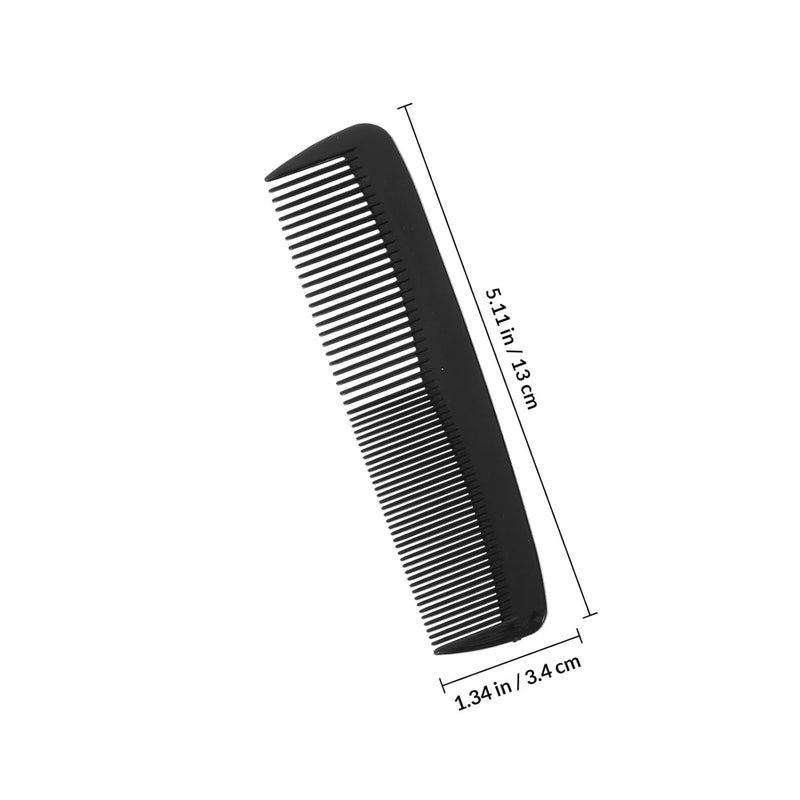 ABOOFAN 50pcs Black Mini Portable Hair Combs Thickened Pp Detangling Tooth Combs for Barber Salon Stylist Travel Use - Image 2