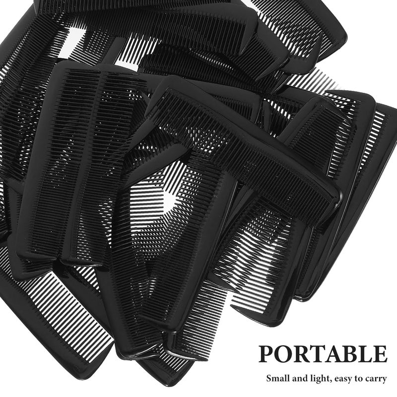 ABOOFAN 50pcs Black Mini Portable Hair Combs Thickened Pp Detangling Tooth Combs for Barber Salon Stylist Travel Use - Image 3