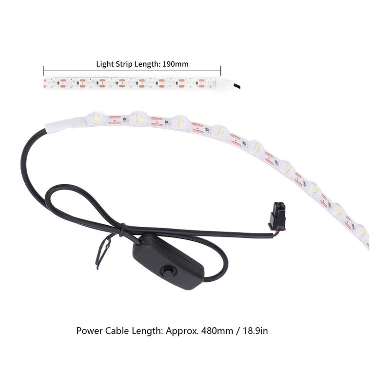 High Brightness White Ra95 LED Strip Light Kit 24V Flexible Easy Cut For A1 Mini 3D Printer ABS Material - Image 3