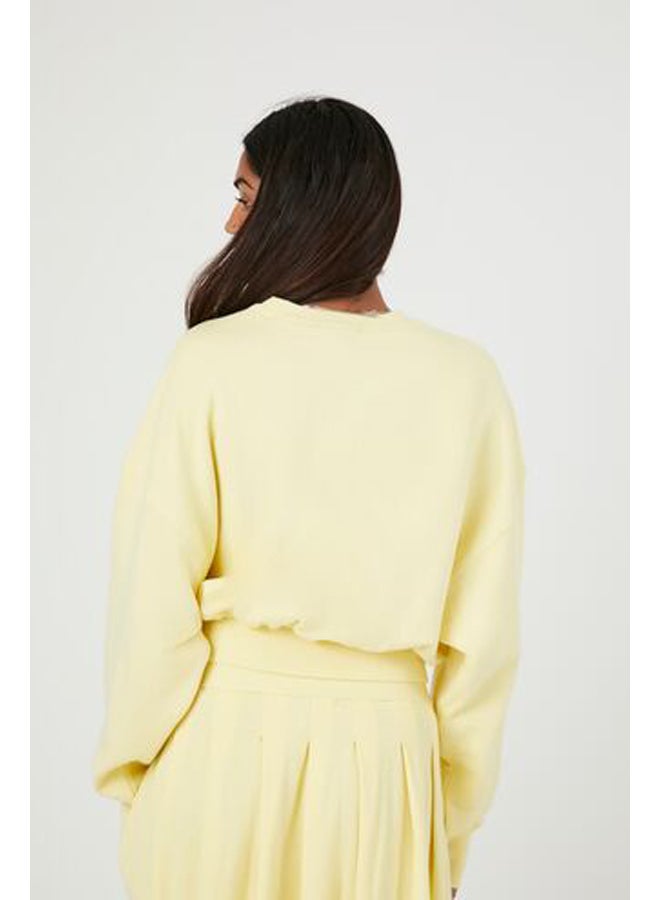 FOREVER 21 بلوفر فرنسي تيري بأكمام منسدلة  - Image 5