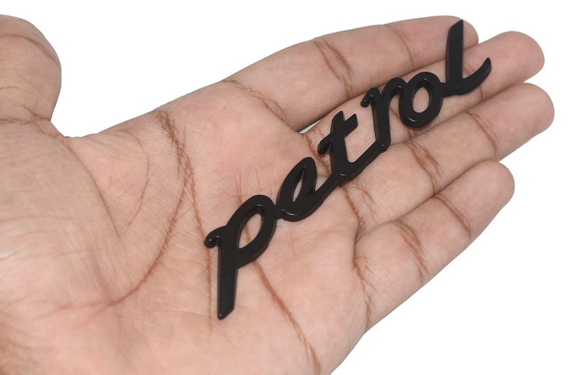 Incognito Petrol Emblem Sticker for Car Fuel Tank, Metal (Black) - Image 1