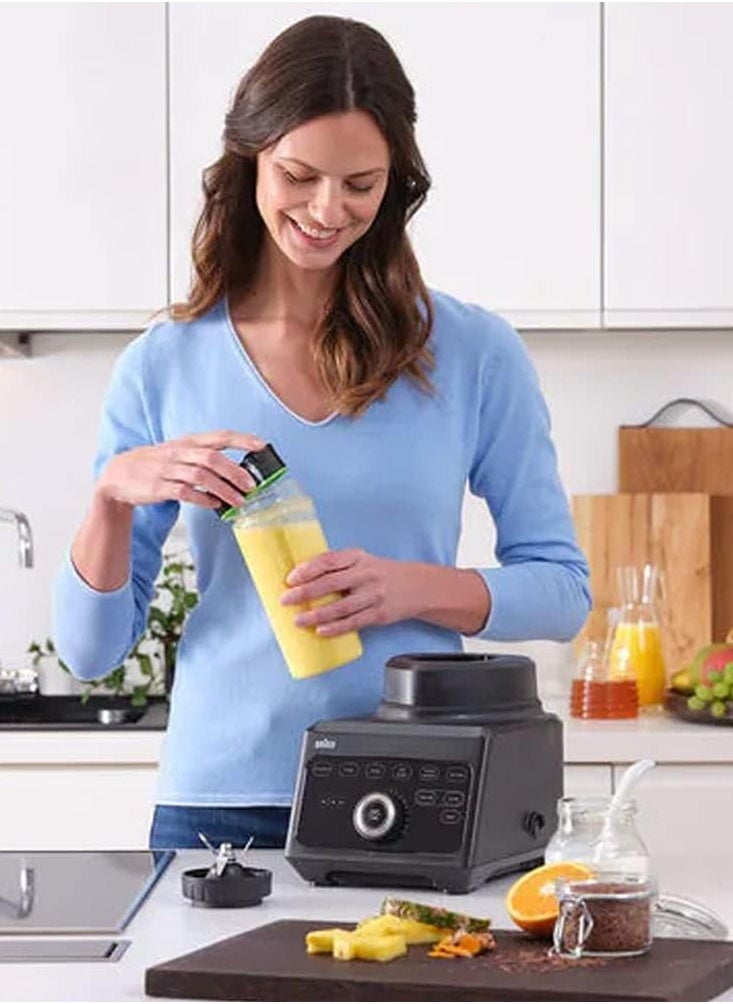 BRAUN - Braun Rambo Triforce Power Blender With 2 Smoothie-Go Bottles 1600W - Image 1