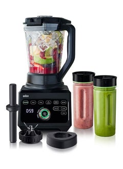 Braun Rambo Triforce Power Blender With 2 Smoothie-Go Bottles 1600W