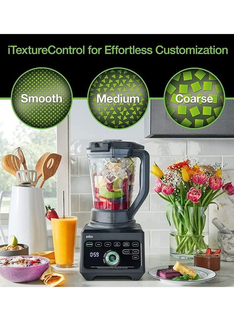 BRAUN - Braun Rambo Triforce Power Blender With 2 Smoothie-Go Bottles 1600W - Image 1