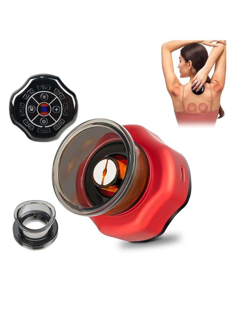 XiuWoo Electric Cupping Therapy Set, Massager, Cellulite 4 in 1 Massage Vacuum Machine Scrapping Tool, 16 Levels Temperature & Suction - Image 1