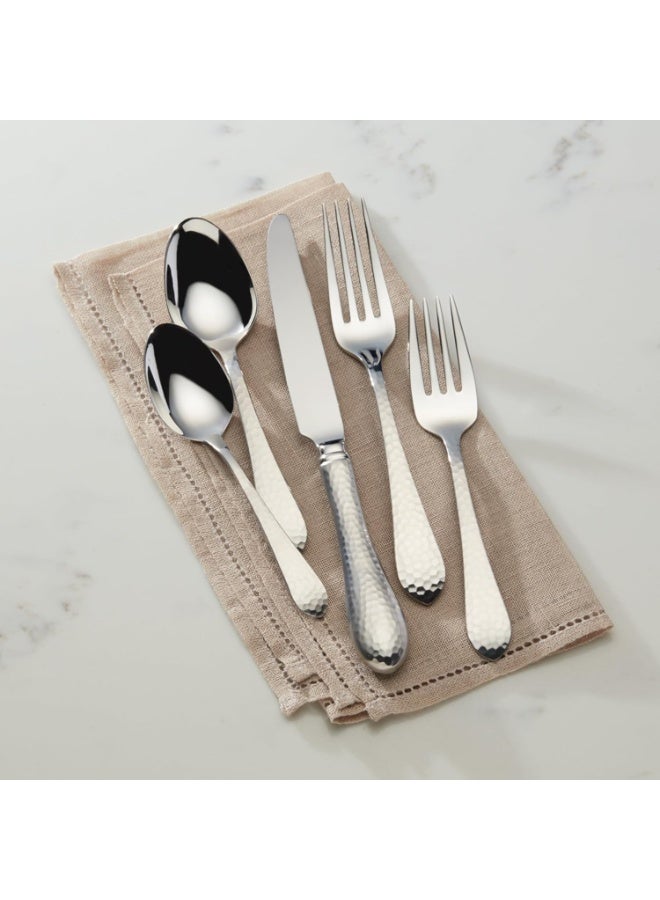 Reed & Barton Hammered Antique 5Pc Flatware Place Setting - Image 4