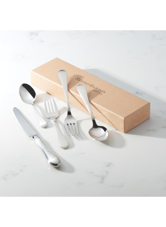 Reed & Barton Hammered Antique 5Pc Flatware Place Setting - Image 3