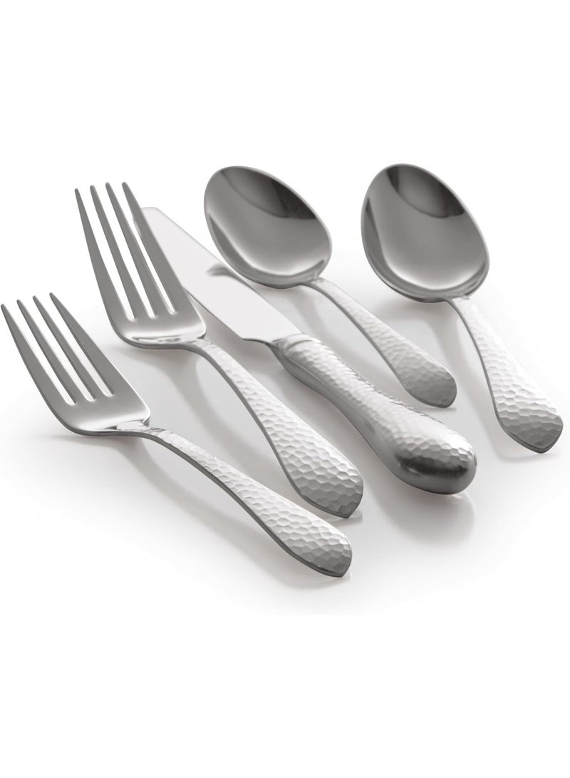 Reed & Barton Hammered Antique 5Pc Flatware Place Setting - Image 2