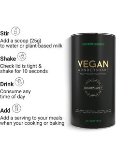THE PROTEIN WORKS Vegan Wondershake Vegan Protein Shake Multi Award Winning Vegan Protein Powder 30 Servings Banana Smooth  - Image 4