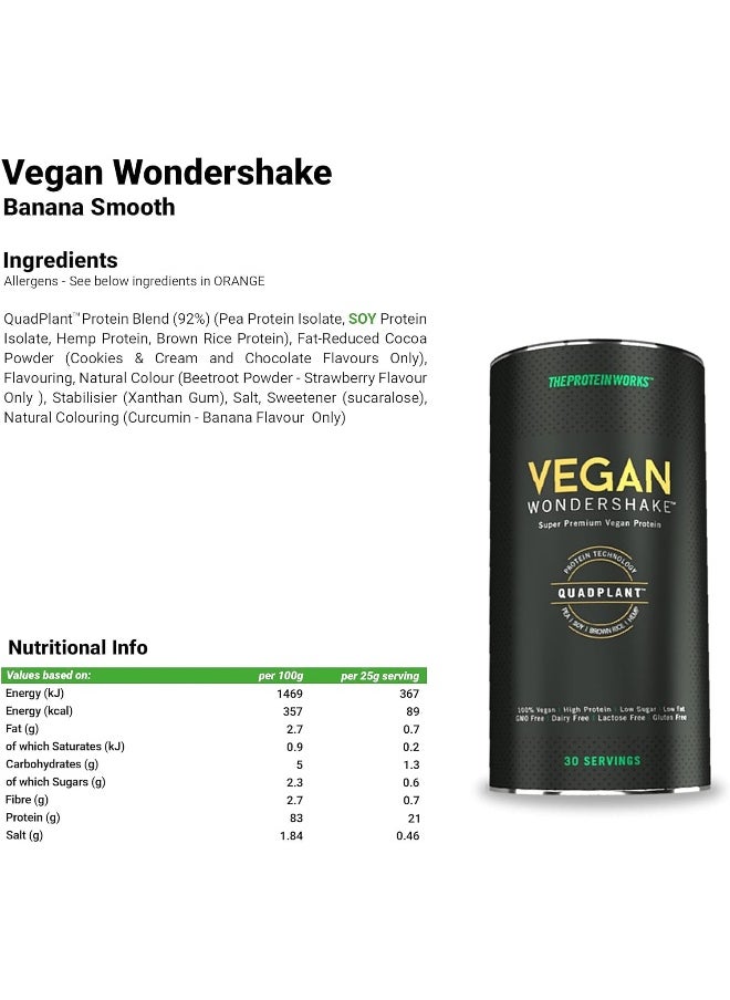 Vegan Wondershake Vegan Protein Shake Multi Award Winning Vegan Protein Powder 30 Servings Banana Smooth - pzsku/Z2279297D8465792B70F0Z/45/_/1727245649/d6cf643e-6b6a-4fbe-9ddc-fbf155cc15e9