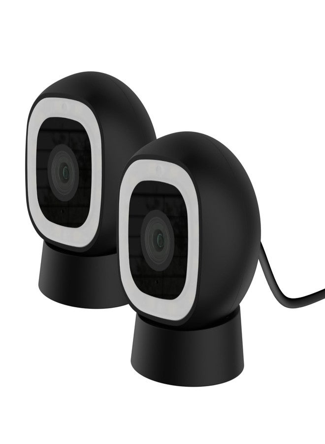 LUNA Home Luna 2K AI Cameras for Home Security Outdoor/Indoor, Wi-Fi 6 Compatible, Smart Motion Alerts, Color Night Vision, Spotlight, Magnetic Mount, Cloud & CVR Storage, 2-Way Audio (2-Pack, Black) - Image 1
