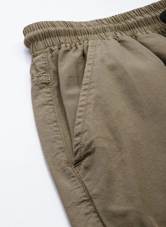 Styli Men Parachute Fit Cotton Cargo Trousers By Bene Kleed