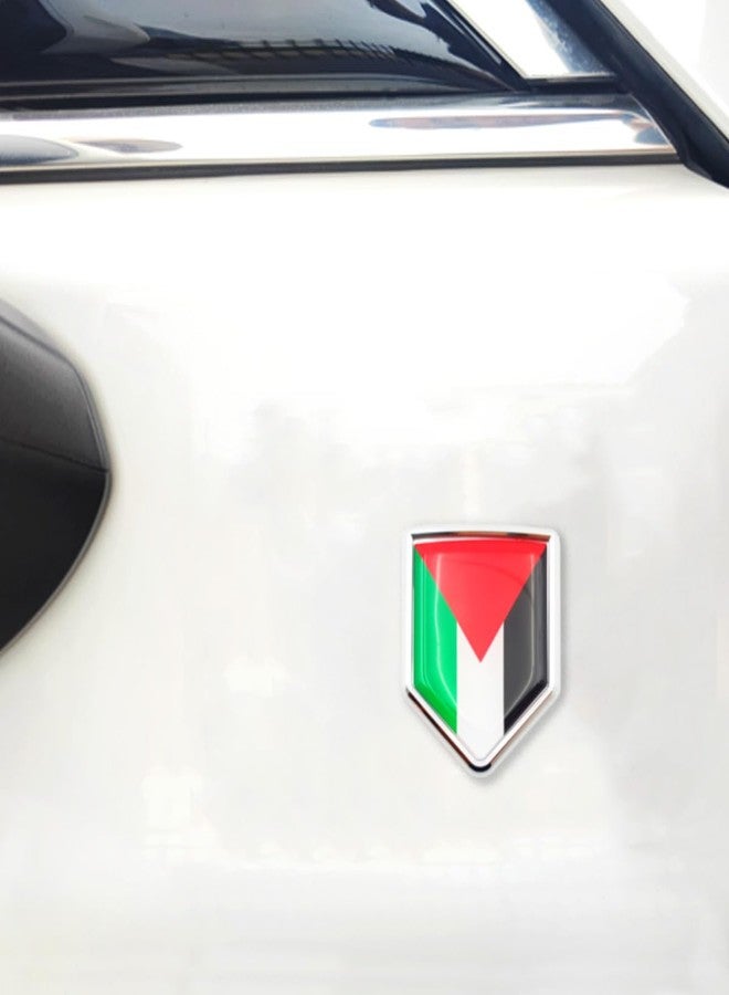 Overdecor Palestine Flag Decal Stickers Car Emblem Palestinian Car Accessories Decorations Chrome Shield Flag Sticker Decals for Cars Truck Vehicles, 2 Pack - Image 5