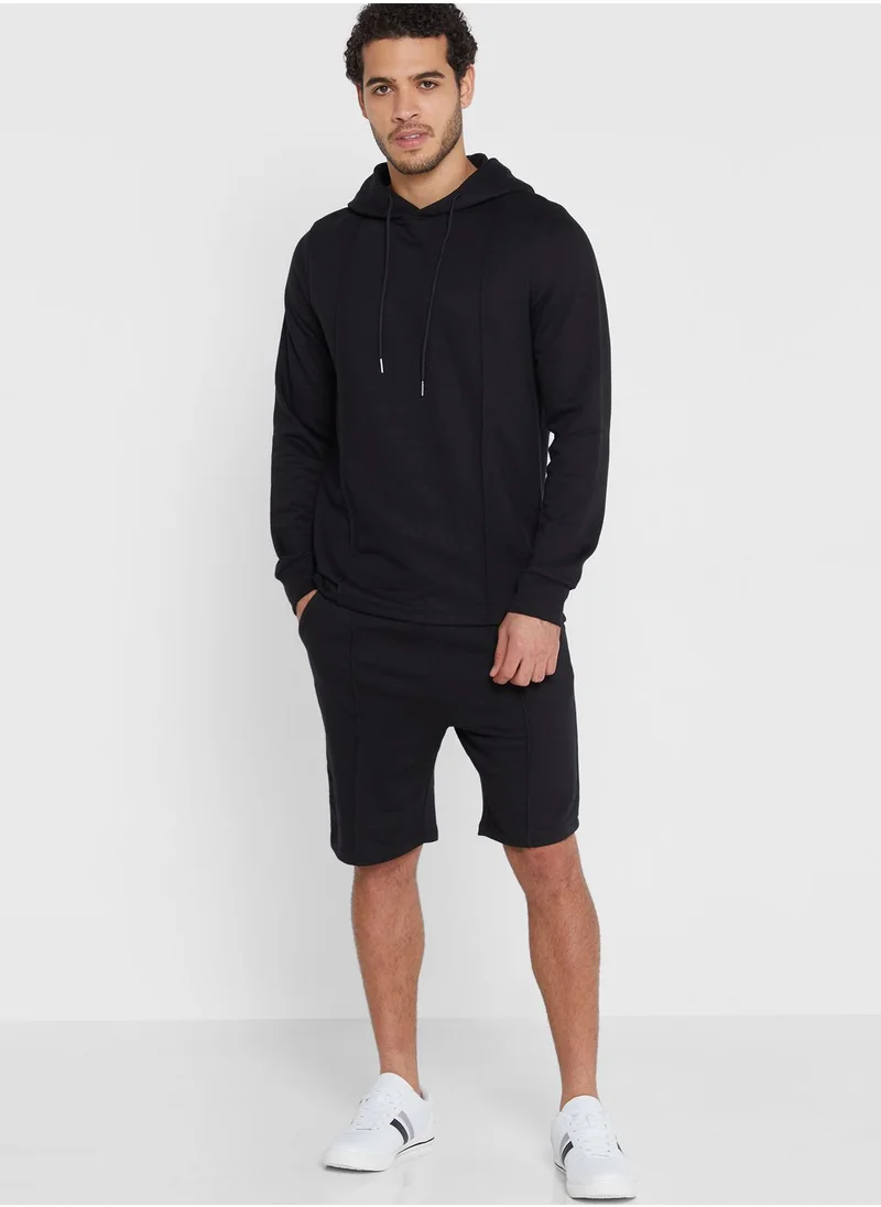 Seventy Five Basics Hoodie Shorts Set