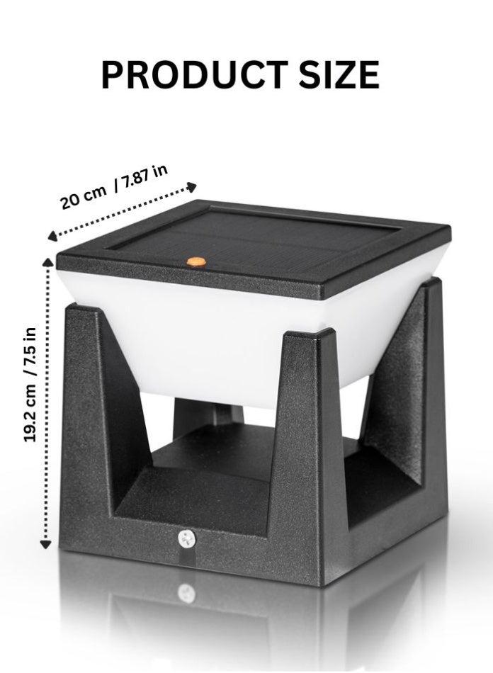 مودي عبوتان من مصابيح شمسية لأغطية الأعمدة – مصابيح LED مقاومة للماء بـ 3 ألوان، تشغيل تلقائي – للأسوار، الفناء، الحديقة - Image 2