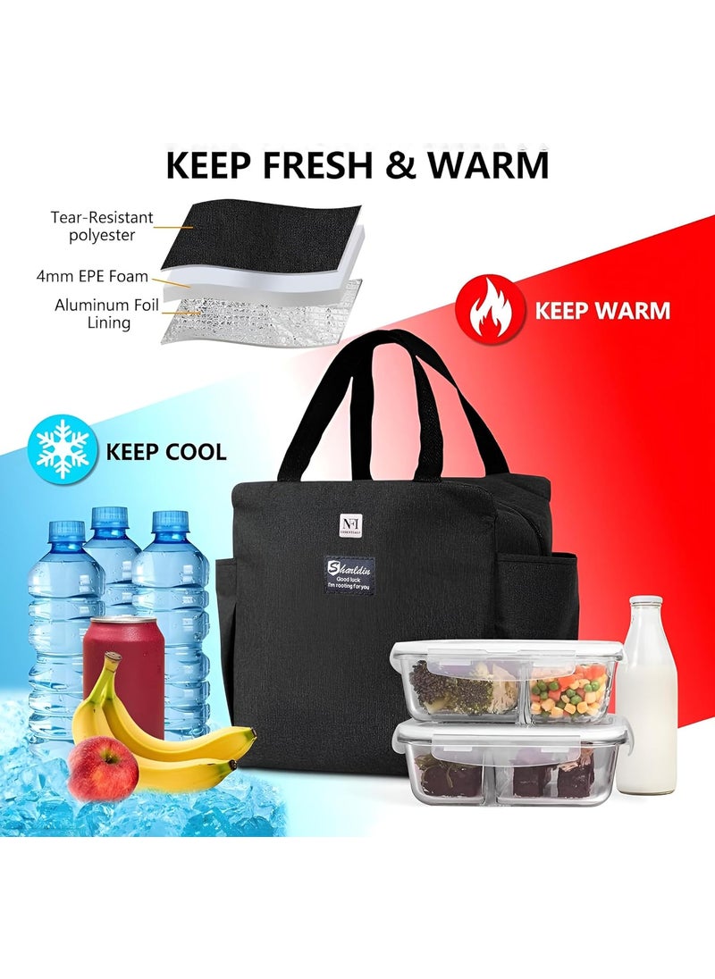 NFI essentials NFI essentials Insulated Lunch Bag for Men Women Large Tiffin Carry Bag Travel Lunch Box Organizer for Office, School, College, Leak-Proof Lunch Cooler Bag  - Image 3