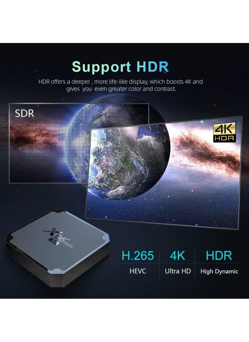 X96 - X96 Mini 5G Android TV Box | 2GB RAM + 16GB ROM | Android 9.0 | Amlogic S905W4 Quad-Core | Dual WiFi 2.4G/5G | 4K Media Player | H.265 10bit | USB 2.0 | Smart TV Box for Seamless Streaming & Entertainment - Image 1