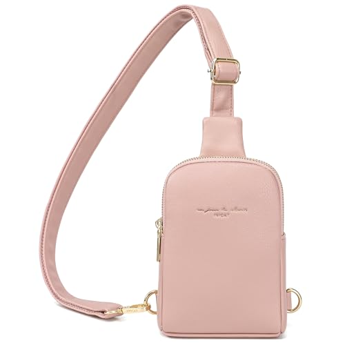 AOCINA Travel Small Sling Bag for Women Anti Theft Crossbody Bags Purses Cross Body Fanny Pack Over the Shoulder Bag(0-Pink) - Image 1