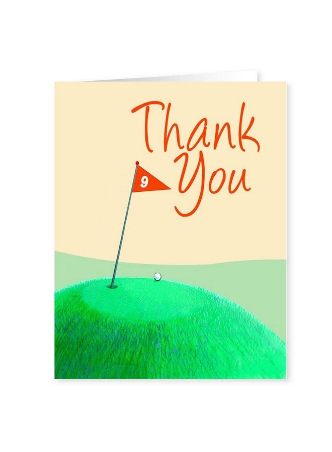 Stonehouse Collection ; Simple Thank You Golf Tee Note Card ; 10 Boxed Golf Cards & Envelopes (Standard) - Image 2