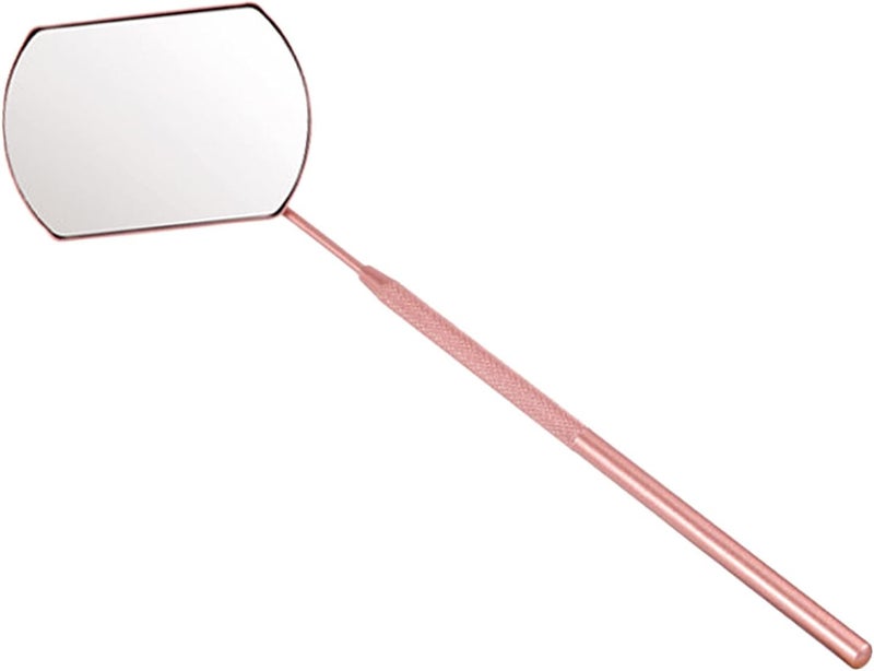 klarako Eyelash Tools, Stainless Steel Mirror for Checking Eyelash Extension Applying Eyelash Tools Salon Home Use - Pink - Image 1