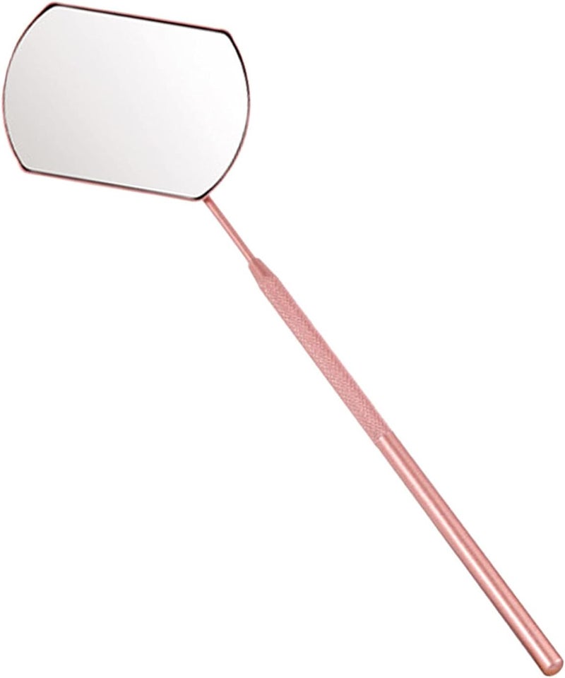 klarako Eyelash Tools, Stainless Steel Mirror for Checking Eyelash Extension Applying Eyelash Tools Salon Home Use - Pink - Image 5