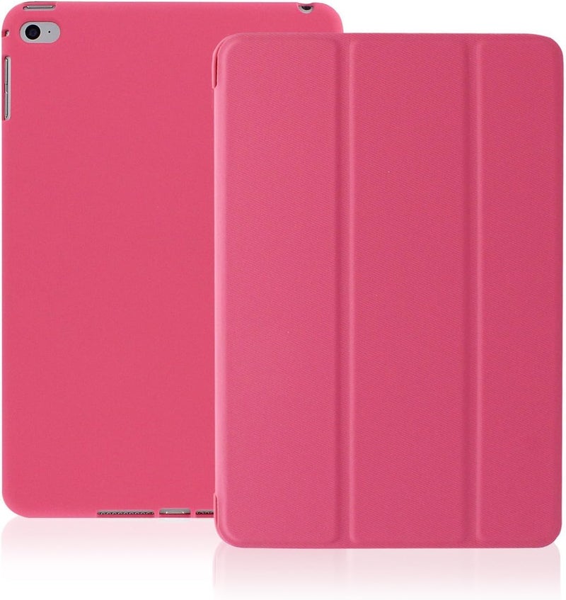 KHOMO iPad mini 4 Case - Dual Series - Ultra Slim Twill Pink Cover with Auto Sleep Wake Feature for Apple iPad mini 4th Generation Tablet - Image 1