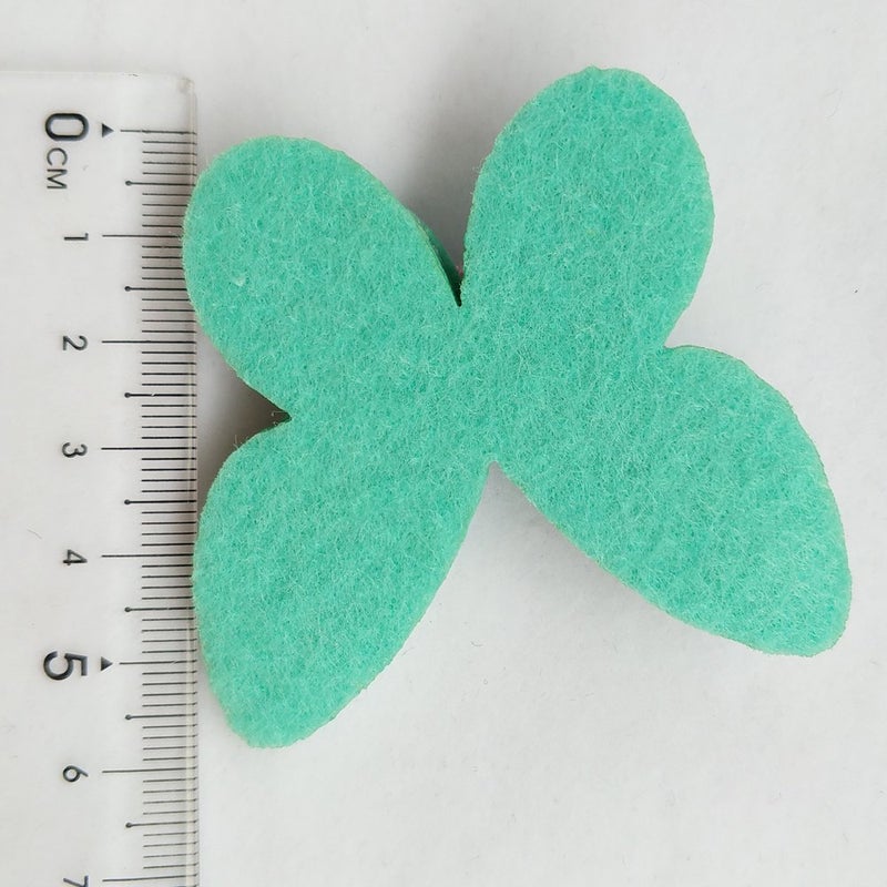 Chenkou Craft 15pcs New Padded Felt Butterfly Satin Ribbon Flowers Beads Appliques Wedding A454 (Multi-Color) - Image 3