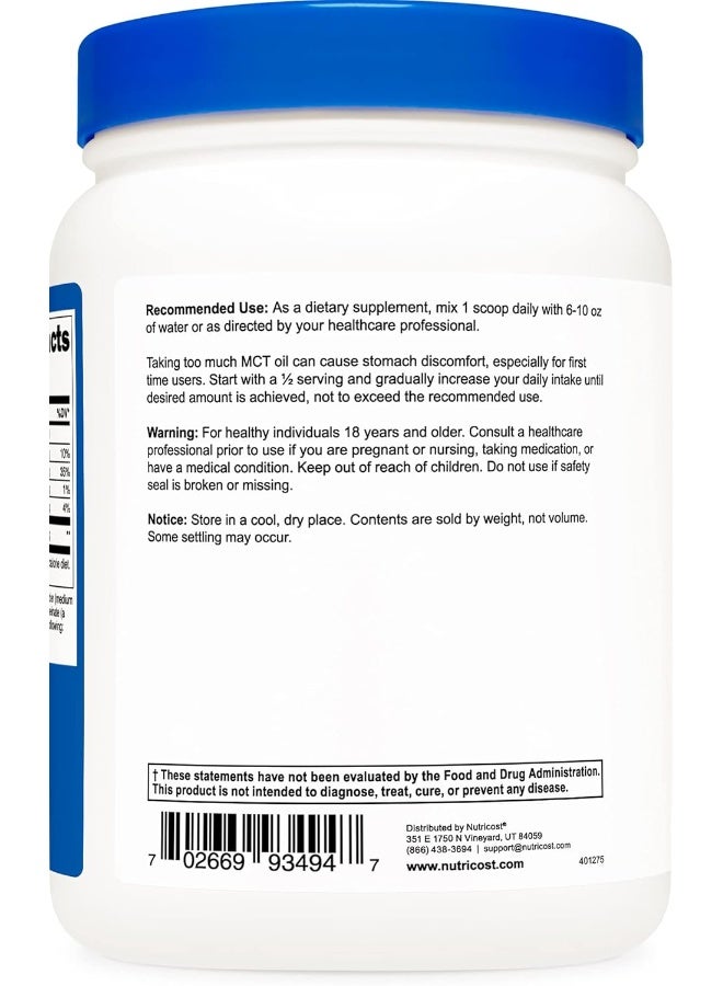 Nutricost C8 Mct Oil Powder - 95% C8 Mct Oil Powder - Image 3