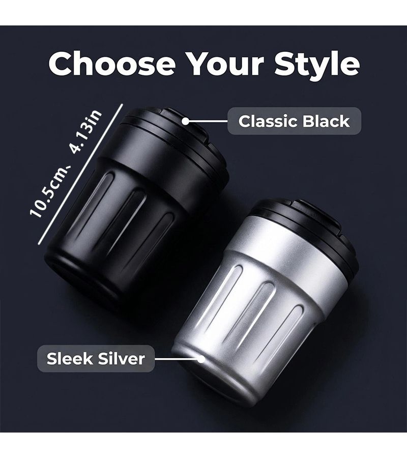 Car Cup Holder Ashtray Set With Lid And Sealing Cap Anti Smoke Protection Easy To Disassemble And Clean For Universal Car Use Black Water Cup Pad 2pcs - Image 2