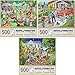 Bits and Pieces Value Set of Three Large 500 Piece Jigsaw Puzzles for Adults Jigsaw Puzzles Designed by Artist Sandy Rusinko Completed Puzzle Size 18 x 24 - Image 2