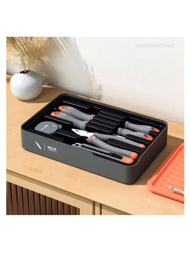 Deli H1001-ADEF Tools Home Layered Toolbox Hardware Tool Set Stacked Storage Box Multi-function Storage Box  - Image 4