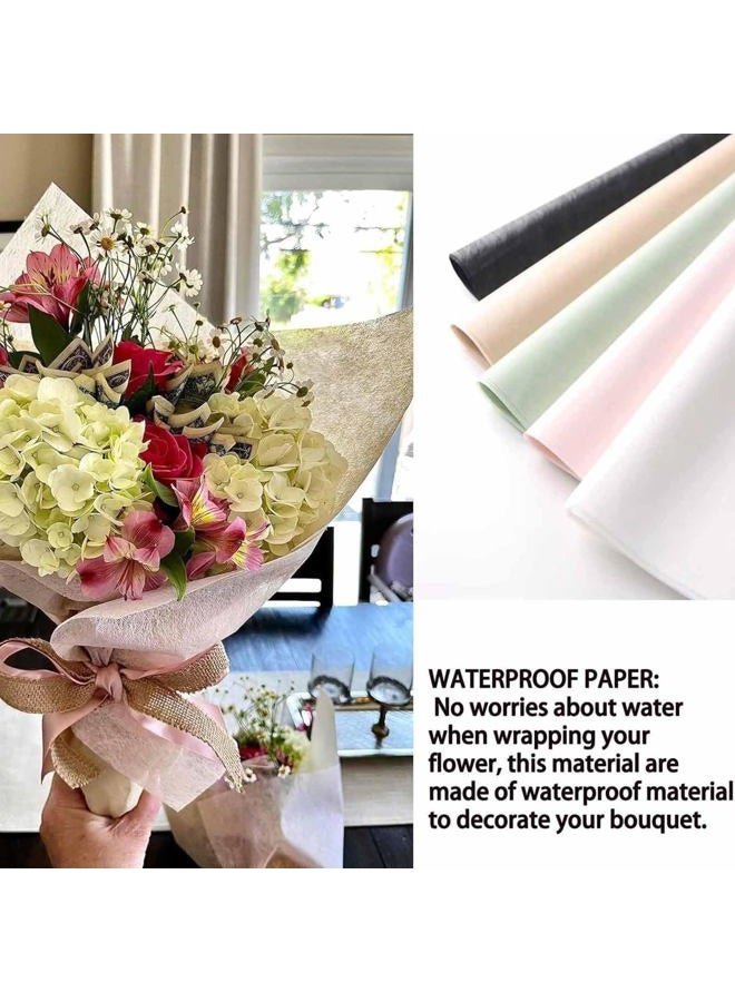 FAYADA Bouquet Wrapping Paper, Korean Cotton Wrapping Flower Paper,Withdrawable Lining Paper,40 Small sheets Non-Woven Waterproof Flower Bouquet Wrapping Paper for Fresh Flowers(Pink) - Image 4