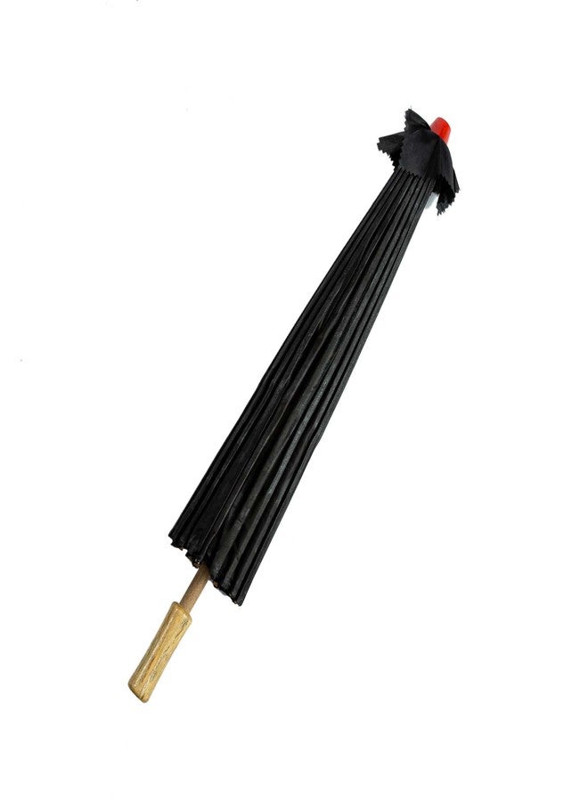 ذاي كوليكتبلز مجموعة من ست (6) مظلات يابانية صينية مقاس 33 بوصة من THY COLLECTIBLES لحفلات الزفاف والتصوير الفوتوغرافي والأزياء التنكرية والديكورات وغيرها من المناسبات (أسود) - Image 2