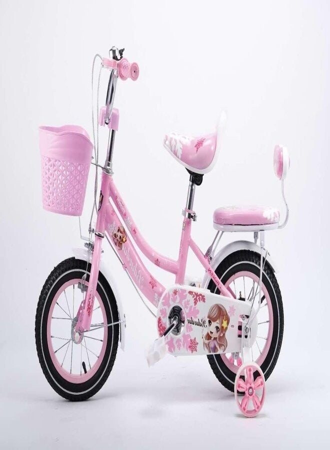 kids bike cycle 16 inch girls bikes with traning wheels 2 seat  - Image 1