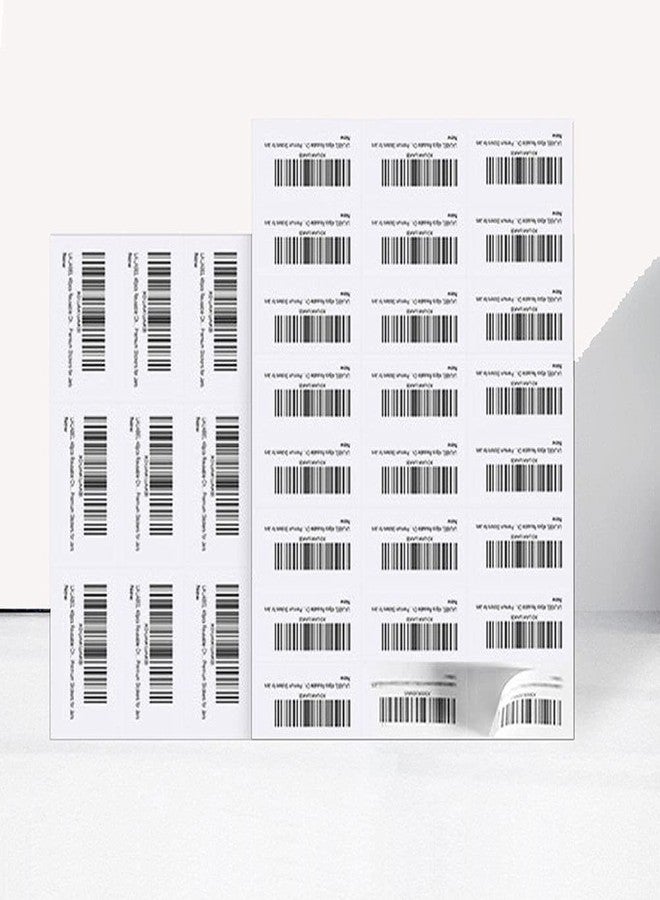LabelMore ملصقات عناوين مقاس 1 بوصة × 2-5/8 بوصة، 30 ملصقًا في الورقة، ورق لاصق للطابعات الليزرية والحبرية، 8.5 بوصة × 11 بوصة، أبيض - 3000 ملصق - Image 3